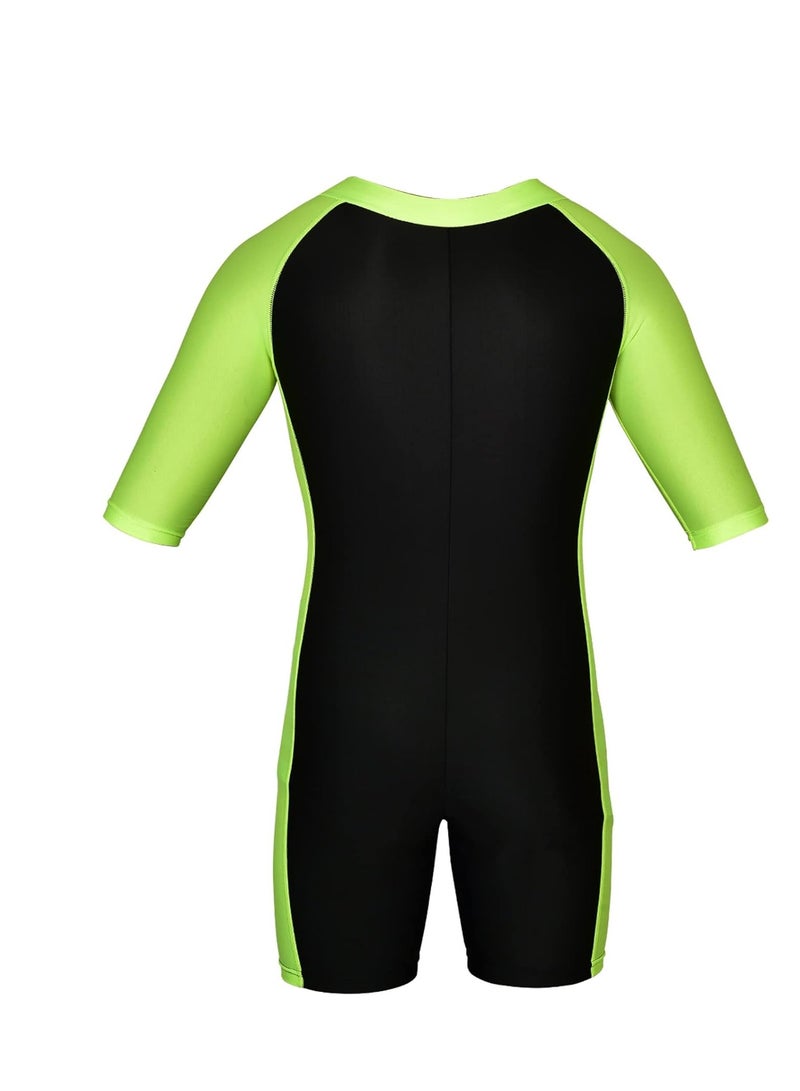 Spall Unisex One Piece Short Sleeve Swimsuit for Adults | UV Protection Full Body Swimwear for Men & Women | Quick-Dry, Comfortable, Athletic Fit Bathing Suit for Swimming, Surfing, Water Sports - Image 4