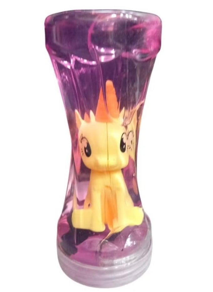Crystal Slime Bottle with Unicorn Figure (Purple) 