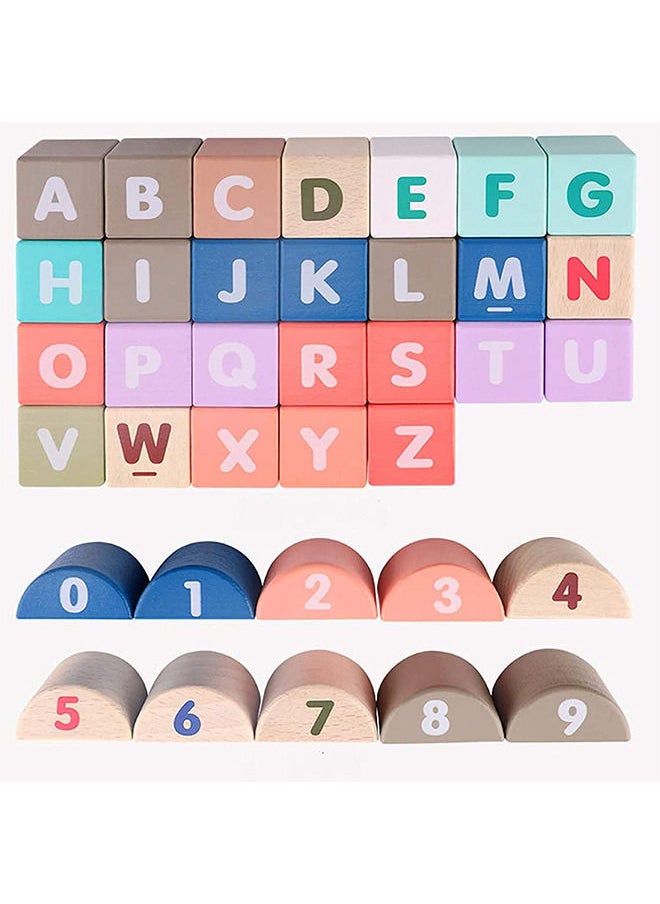 YelaJoy - Wooden Building Block Set 115 Pieces Urban Building Stacker Preschool Education Wooden Toys for Children over 3 Years Old Toys - Image 1