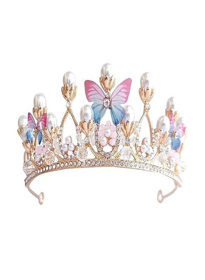 KPS Princess Crown | Bridal Accessories | For Christmas/Birthday/Photography/New Year/Event Party | Headband Hair Accessories | Princess Tiara With Pearl (Pack of 1,Multicolor) - Image 1