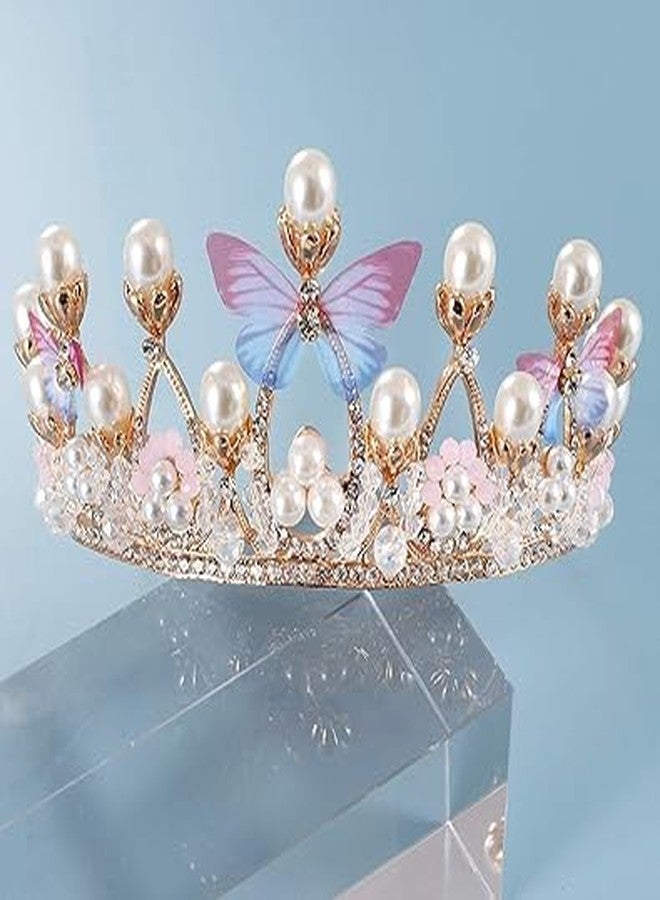 KPS Princess Crown | Bridal Accessories | For Christmas/Birthday/Photography/New Year/Event Party | Headband Hair Accessories | Princess Tiara With Pearl (Pack of 1,Multicolor) - Image 2