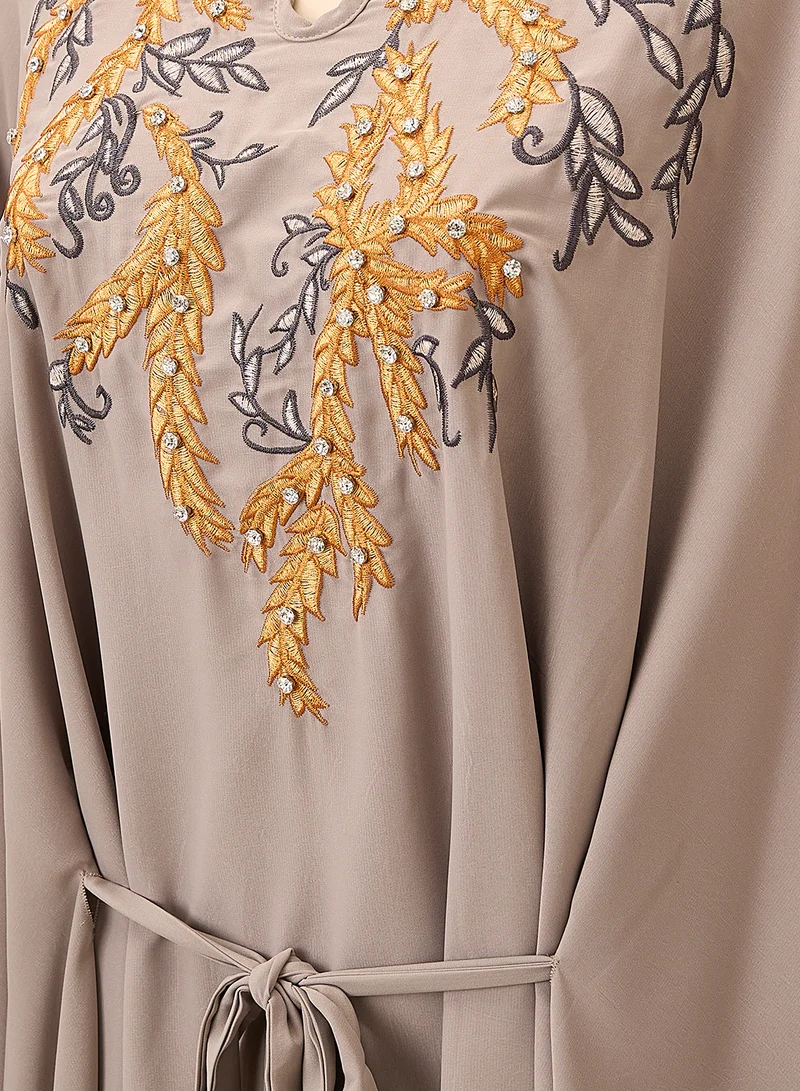Khizana Plus Size Embroidered Kaftan