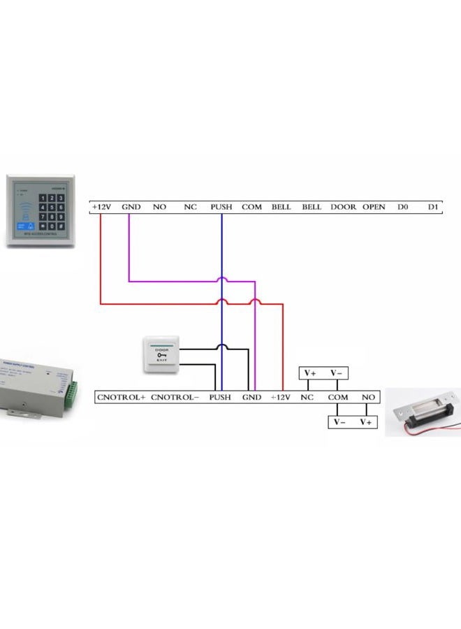 QWORK Electric Door Strike Lock, 12VDC, Fail-Safe/Fail-Secure, Heavy Duty Power Door Crash Lock for Access Control System, 2 Pack - Image 3