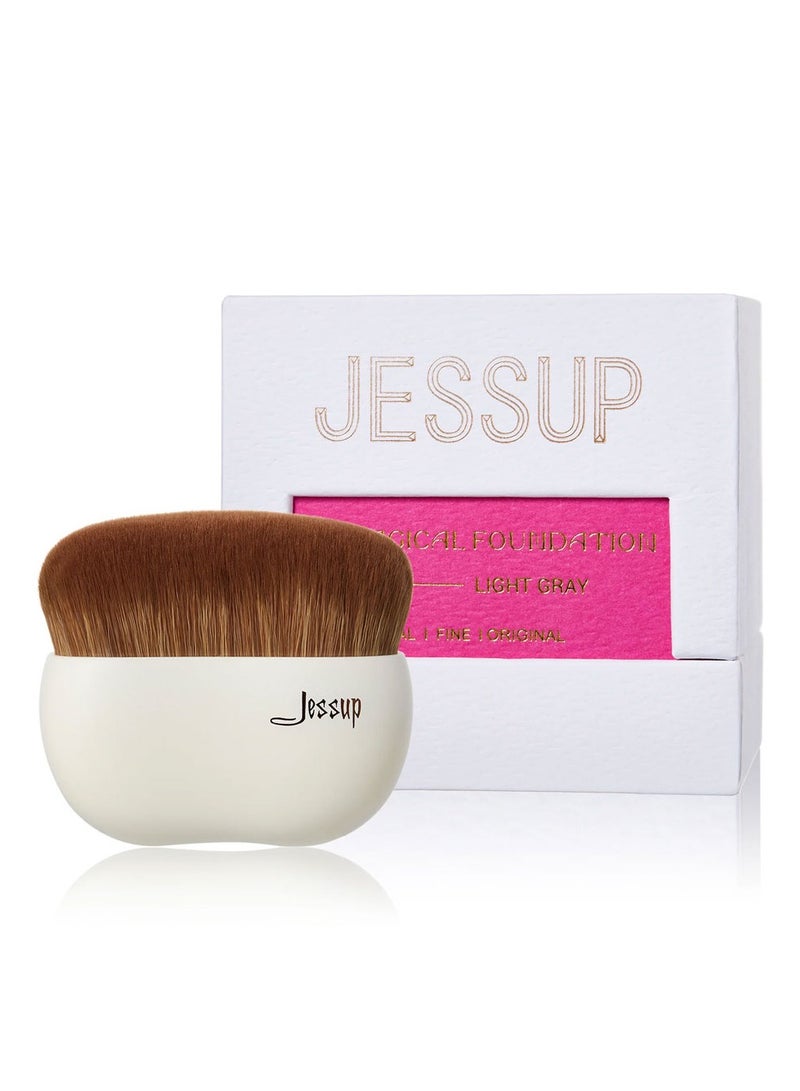 Jessup Jessup Foundation Brush Makeup Brushes 1 Pc Flat Foundation Contour Face Powder Blush Liquid Cream Light Gray SF002 - Image 1