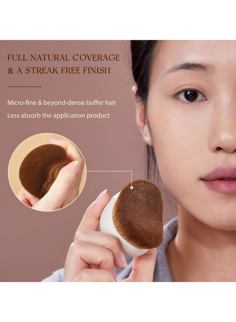 Jessup Jessup Foundation Brush Makeup Brushes 1 Pc Flat Foundation Contour Face Powder Blush Liquid Cream Light Gray SF002 - Image 3