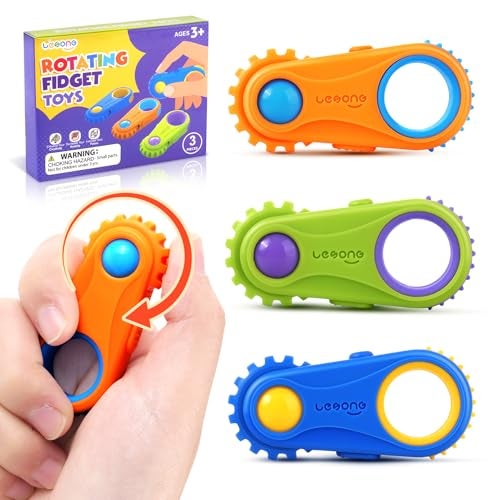LESONG Fidget Toys Finger Fidget for Kids 3 Pack 5in1 Compact Versatile Sensory Fidgets for Kids ADHD Autism Stress Relief Calming Toys for Classrooms Travel Gifts - Image 1