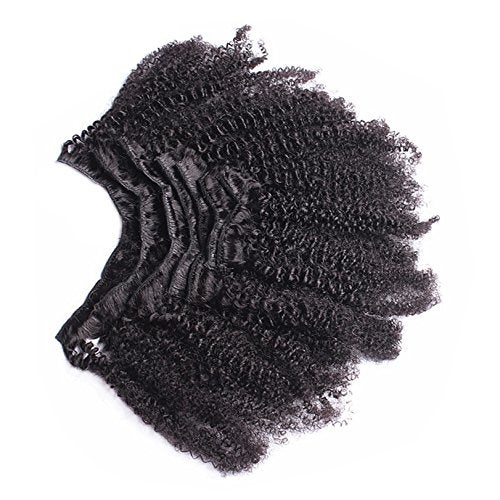 Ms Fenda Afro Kinky Curly 4B 4C Clip In Hair Extensions Brazilian Remy Virgin Hair Natural Color 120Gram 7Pcs/Set (18", Afro Kinky Curly) - Image 3
