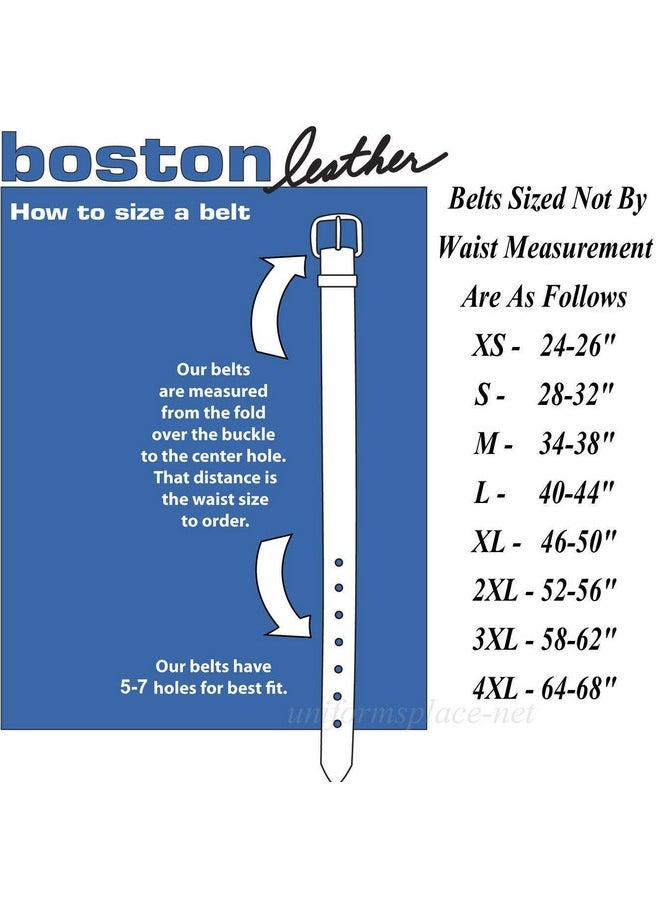 بوسطن ليذر - حزام Boston Leather مقاس 1 1/2 Off Duty من American Value Line، أسود، 6606-1-38 - Image 1