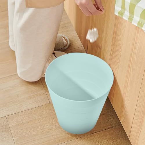 ZXJ Small Trash Can - Round Waste Basketbin - 2 Gallon - Green - Bathrooms, Laundry Room, Kitchens, Offices - Image 3