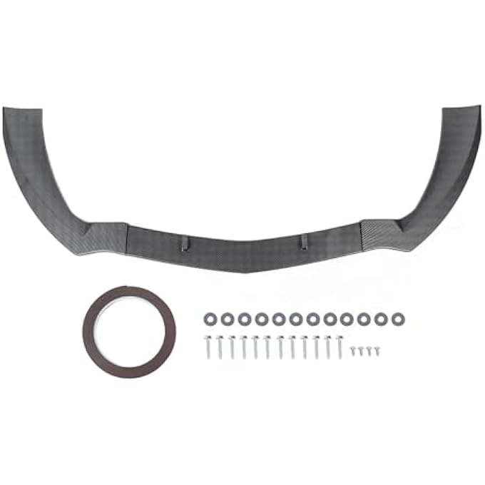 banapoy Front Bumper Lip Spoiler, 3Pcs Car Front Bumper Lip Splitter Body Kit for CLA Class C117 X117, Automotive Lip Chin Splitter, Front Lip Spoiler Diffuser Remplacement, Auto Parts (Bright Black) - Image 5
