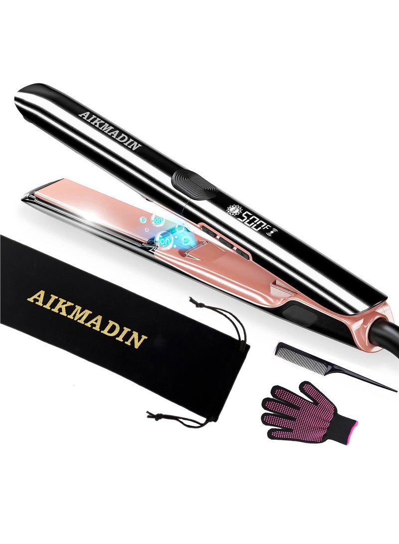 Generic Ceramic Hair Straightener, 2 in 1 Hair Straighteners and Curlers with Ceramic Coating for Smooth Glide, Up to 260°C, Lasting Results for Curl/Wave/Straighten Hair  - Image 1