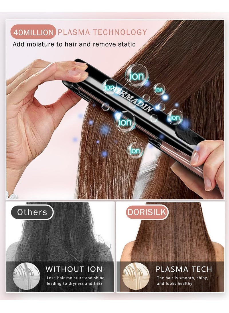 Generic Ceramic Hair Straightener, 2 in 1 Hair Straighteners and Curlers with Ceramic Coating for Smooth Glide, Up to 260°C, Lasting Results for Curl/Wave/Straighten Hair  - Image 4