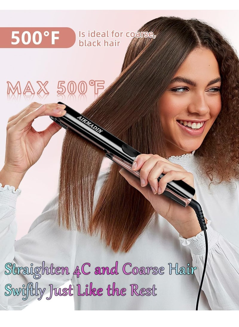 Generic Ceramic Hair Straightener, 2 in 1 Hair Straighteners and Curlers with Ceramic Coating for Smooth Glide, Up to 260°C, Lasting Results for Curl/Wave/Straighten Hair  - Image 3