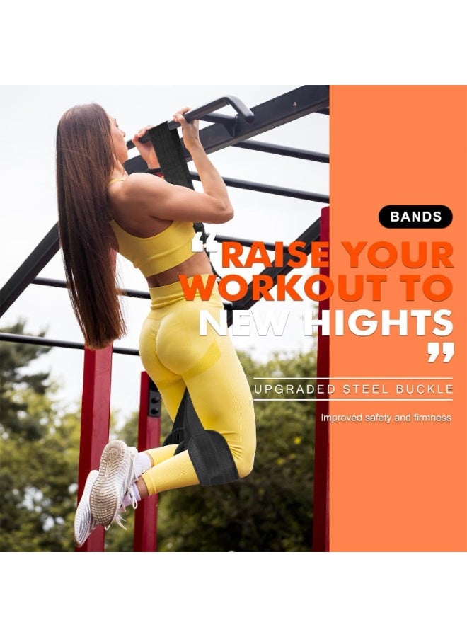 ZERIFAM Resistance Bands for Pull Ups, 225lb Pull Up Assistance Bands Set with Fabric Feet/Knee Rest, Weight Adjustable Pull Up Bands for Home Gym, Strength Training and Pull-Up Workouts - Image 5