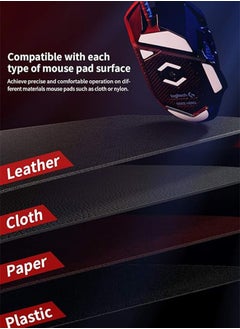 AOLION Suitable for Logitech Mouse GPW Foot Stickers Black Right Angle Durable Wear-Resistant and Non Slip Mouse Foot Stickers Compatible With Gaming Mice Use 3M Residue Free Adhesive Black  - Image 2