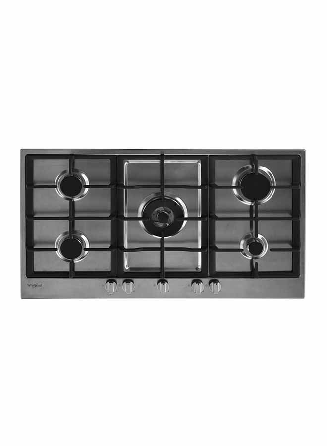Whirlpool 5-Burner Gas Hob GMR9522/IX/C Silver/Black - Image 1