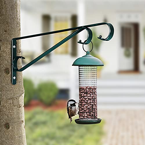 Hystun Plant Hangers Outdoor (2 Pack-15.4 Inch Blackish Green) Plant Hooks Heavy Duty Iron Plant Hanger Hook for Wall, Hanging Plant Bracket for Planters, Bird Feeders, Lanterns, Wind Chimes, Outdoor - Image 5