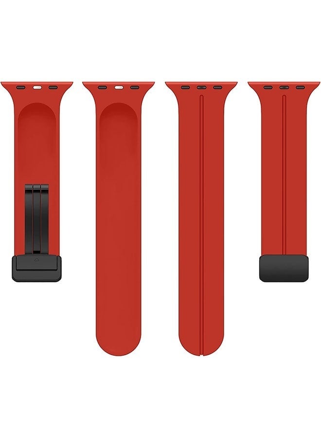 DUSALA Magnetic Silicone Watch Band 42mm/44mm Quick Release Strap for Men & Women Soft Skin Friendly Sport Replacement Band for Smartwatch & Analog Watches Durable, Waterproof, Magnetic Folding Clasp for All-Day Comfort - Image 5