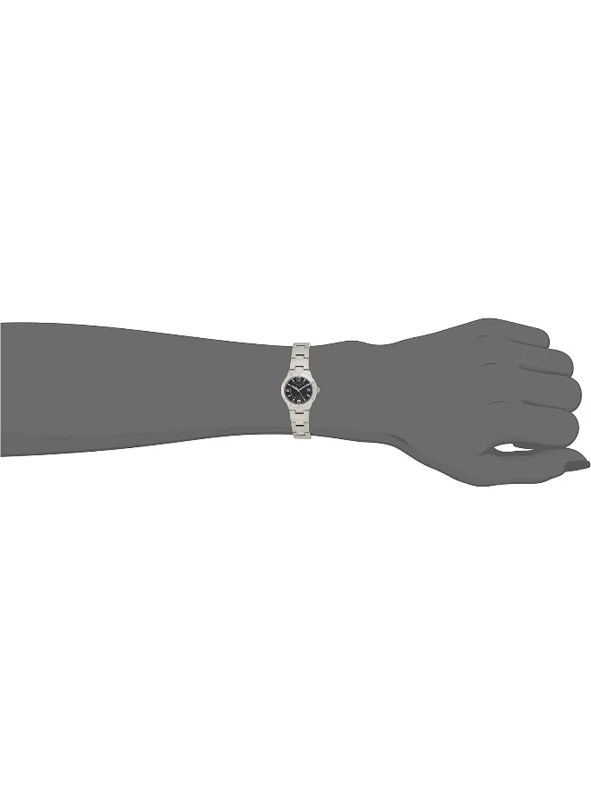 كاسيو Women's ساعة نسائية ستانلس ستيل بعقارب LTP-1241D-1ADF - 33 مم للنساء