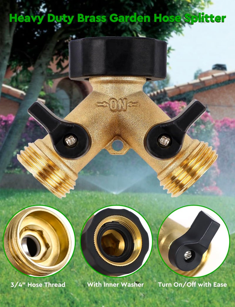 Landtouch 250FT Drip Irrigation System for Garden - 50FT 1/2" Main Tube & 200FT 1/4" Branch Tubing, Brass Splitter, Quick Connect Design, Perfect for Outdoor Plants, Raised Beds, Greenhouses - Image 3
