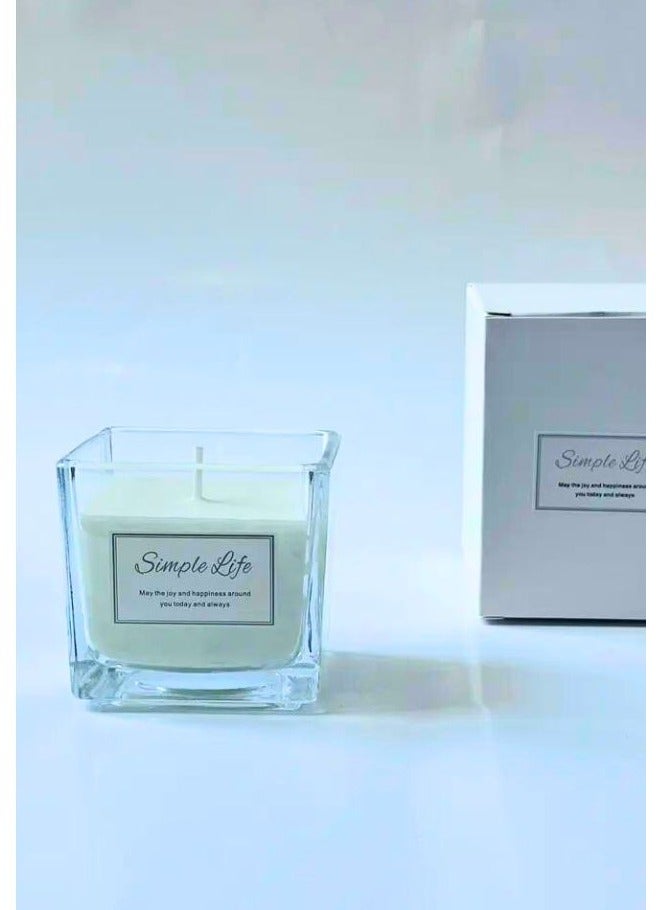شمعة معطرة برائحة الفانيليا في وعاء زجاجي | شمعة عطرية تدوم طويلاً لديكور المنزل والاسترخاء | 210 جم - Image 4