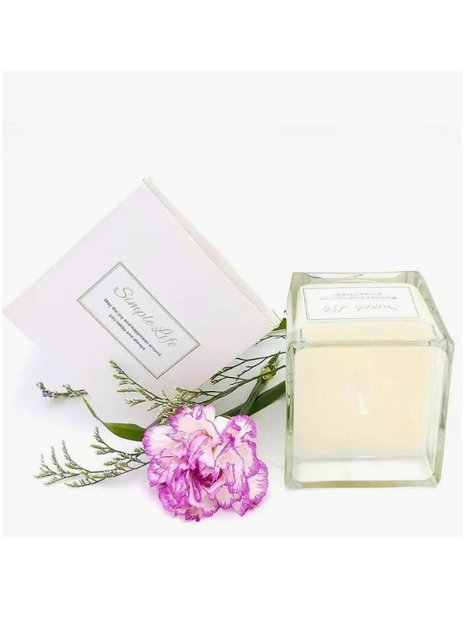 شمعة معطرة برائحة الفانيليا في وعاء زجاجي | شمعة عطرية تدوم طويلاً لديكور المنزل والاسترخاء | 210 جم - Image 2