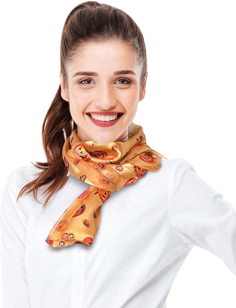 CBC Crown Store Halloween Theme Scarf Pumpkin Pattern Halloween Theme Scarf - Image 4