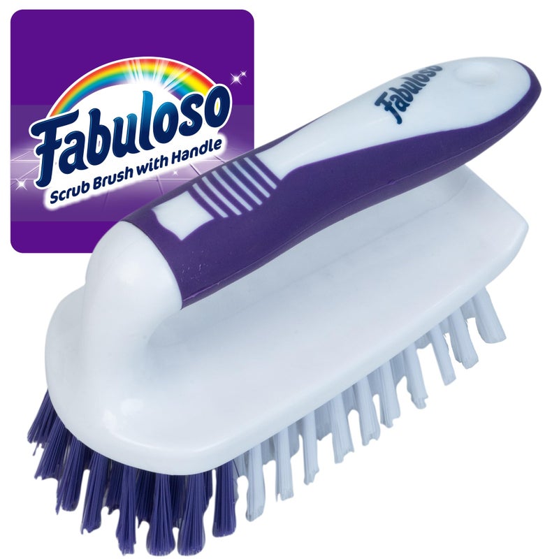 Fabuloso Scrub Brush with Handle â€“ Easy Grip Handheld Scrubbing Brush for Showers, Floors, and More - Image 1