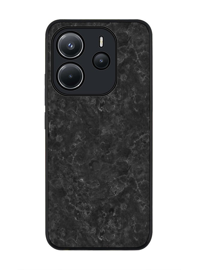 Stylizedd For Xiaomi Redmi Note 14 4G 4G Case,Slim fit Camera Protection, Shockproof Thin Phone cover  - Marble Texture Black - Image 1