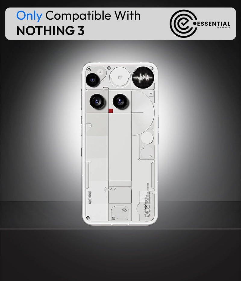 KAPAVER Essential Case for Nothing Phone 3 MagSafe, Magnetic | Nothing Phone 3 Back Cover (Black) - Image 2