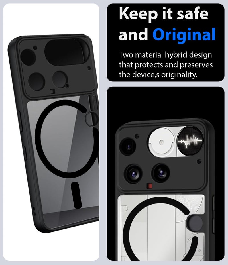 KAPAVER Essential Case for Nothing Phone 3 MagSafe, Magnetic | Nothing Phone 3 Back Cover (Black) - Image 3