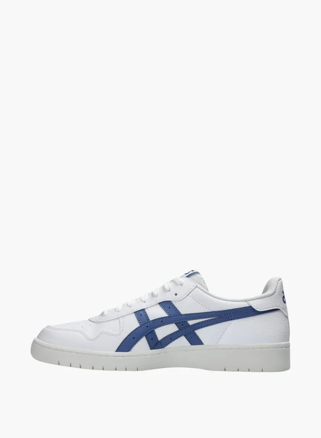 اسيكس Men's Logo Detail Lace-Up Sports Shoes - Japan S