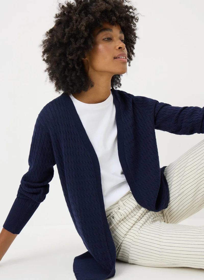 ماتلان Navy Baby Cable Longline Cardigan