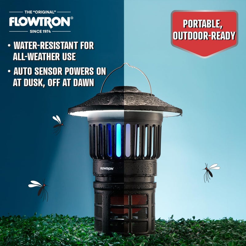 Flowtron Bug Trap Lantern | 2-in-1 UV Mosquito Trap & LED Camping Lantern, 21000 Sq Ft Coverage, 4000mAh Rechargeable Battery, Cordless Insect Trap with Fan for Patio Backyard Indoor Outdoor - Image 5