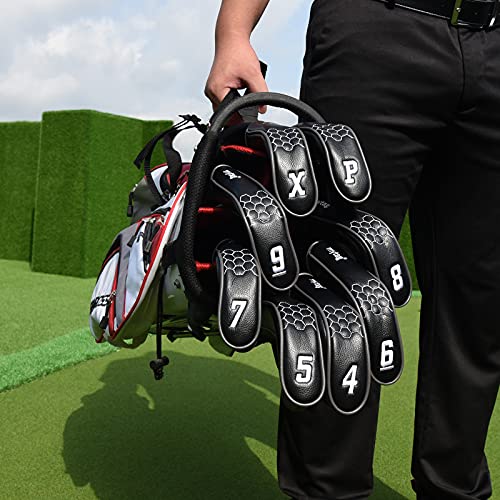 mytag 8PCS Golf Hybrid Iron Headcovers Set Long Hybrid Iron Covers for Cleveland Launcher, Majek MX4, Cobra T Rail, Wilson Launch Pad, Tour Edge (1set of 8pcs(4,5,6,7,8,9,P,X)) - Image 4