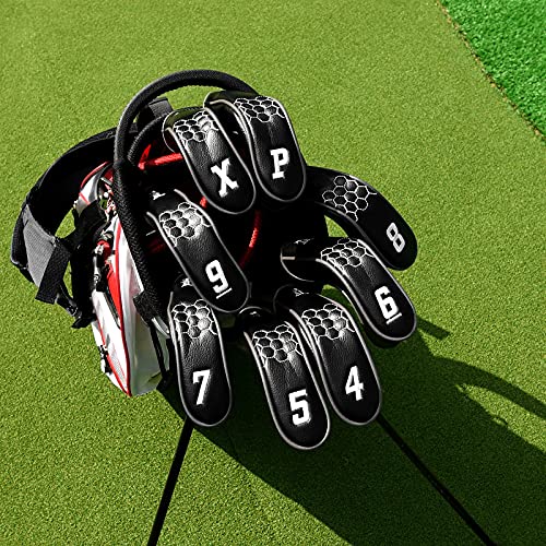 mytag 8PCS Golf Hybrid Iron Headcovers Set Long Hybrid Iron Covers for Cleveland Launcher, Majek MX4, Cobra T Rail, Wilson Launch Pad, Tour Edge (1set of 8pcs(4,5,6,7,8,9,P,X)) - Image 5
