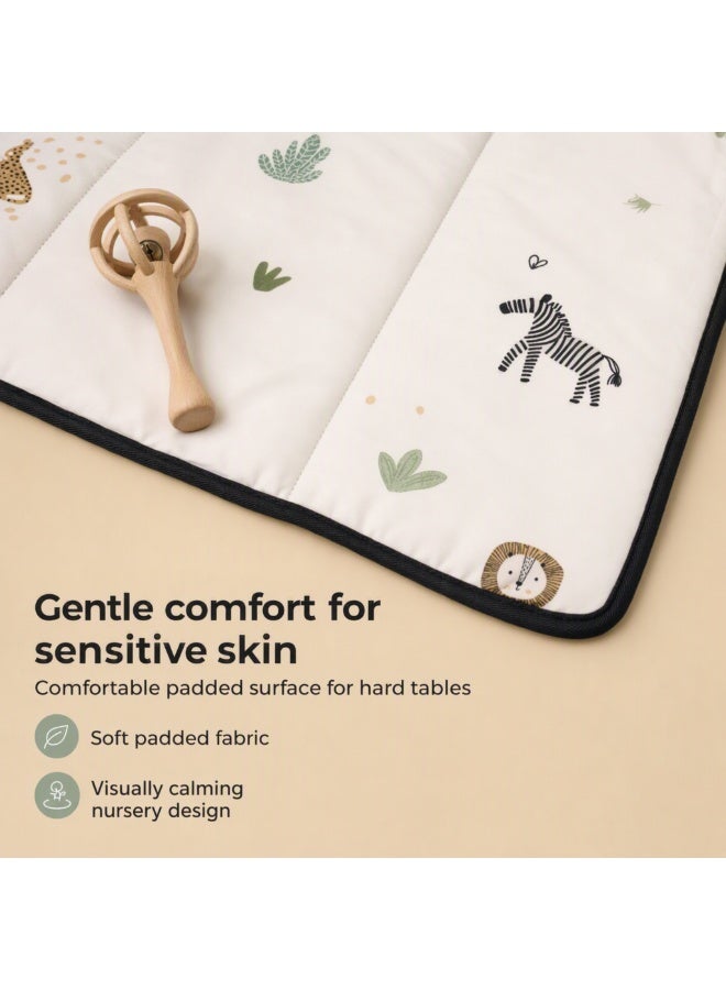 Hummingbird Travel Baby Changing Mat – Zoo Print - Image 4