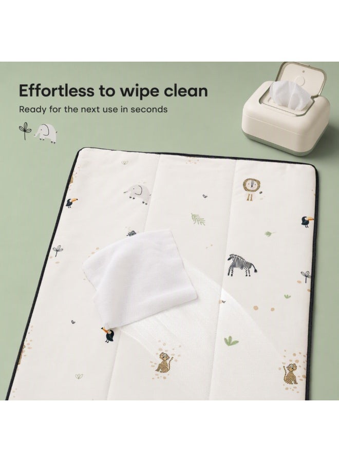Hummingbird Travel Baby Changing Mat – Zoo Print - Image 5
