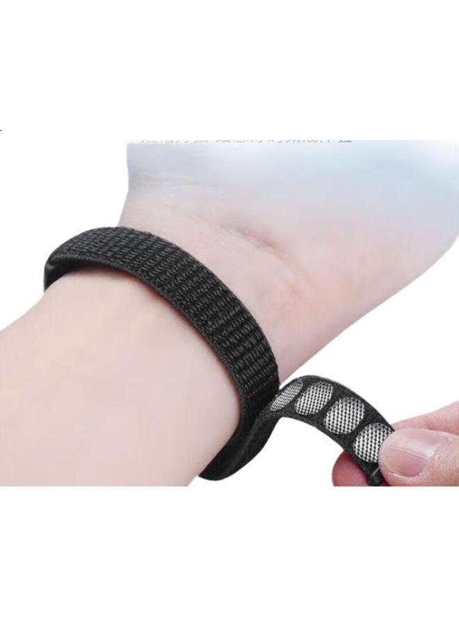 KMaxAI حزام ضفيرة متوافق مع Xiaomi Band 9/8/Nfc، سوار ذكي، حزام ساعة ضفيرة نايلون، حزام معصم بديل بحلقة رياضية، دوبامين، أسود عميق - Image 1