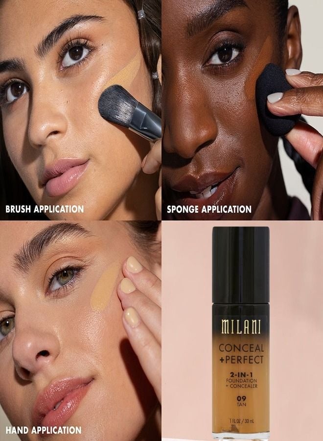 Milani Conceal + Perfect 2-in-1 Foundation + Concealer –  14 A Coca Full-Coverage, Long-Wear, 30ml - Image 2