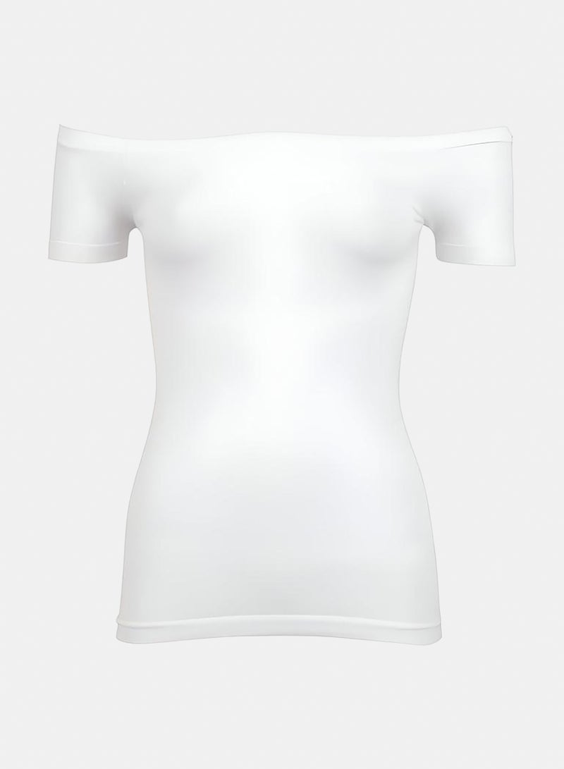 Silvy Lycra Nancy Half Sleeves Off Shoulder Top - Image 1