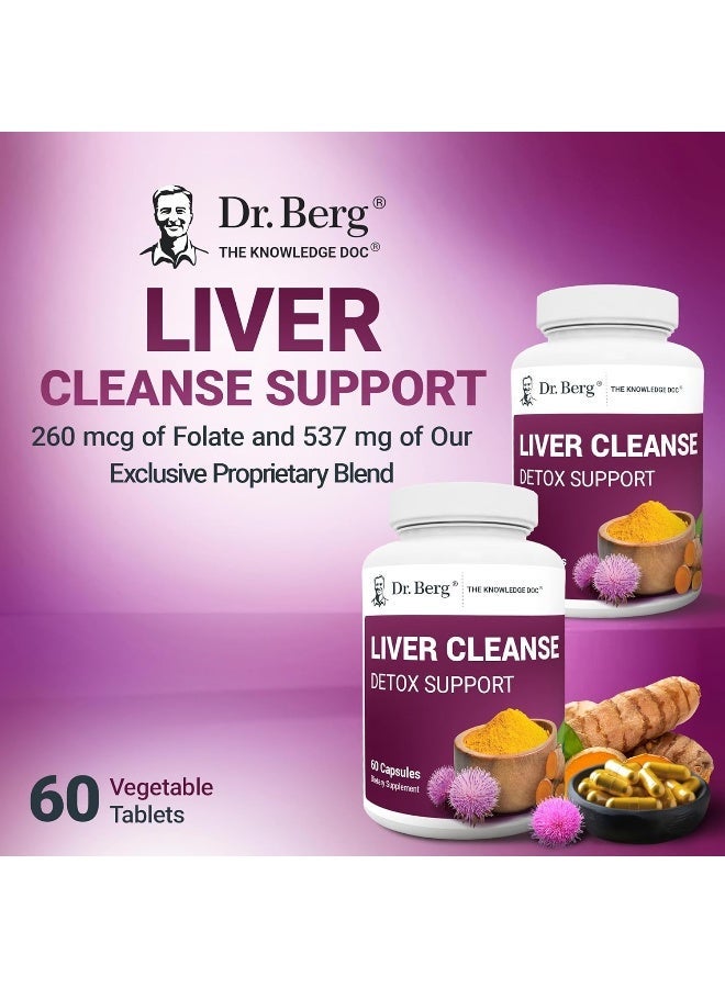 Dr. Berg Nutritionals Dr. Berg Liver Cleanse Detox Capsules – Milk Thistle, Ox Bile, Turmeric, Choline & Folate – Herbal Liver Support Supplement for Detox & Health – 60 Capsules – USA Made – GMP Certified Formula - Image 3