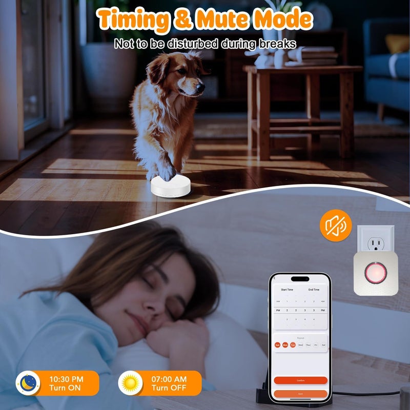 YisTech WiFi Dog Door Bell for Potty Training to Go Outside, Smart Doggie Door Bell for Dog, Wireless Doggy Doorbell with Phone App - Image 4