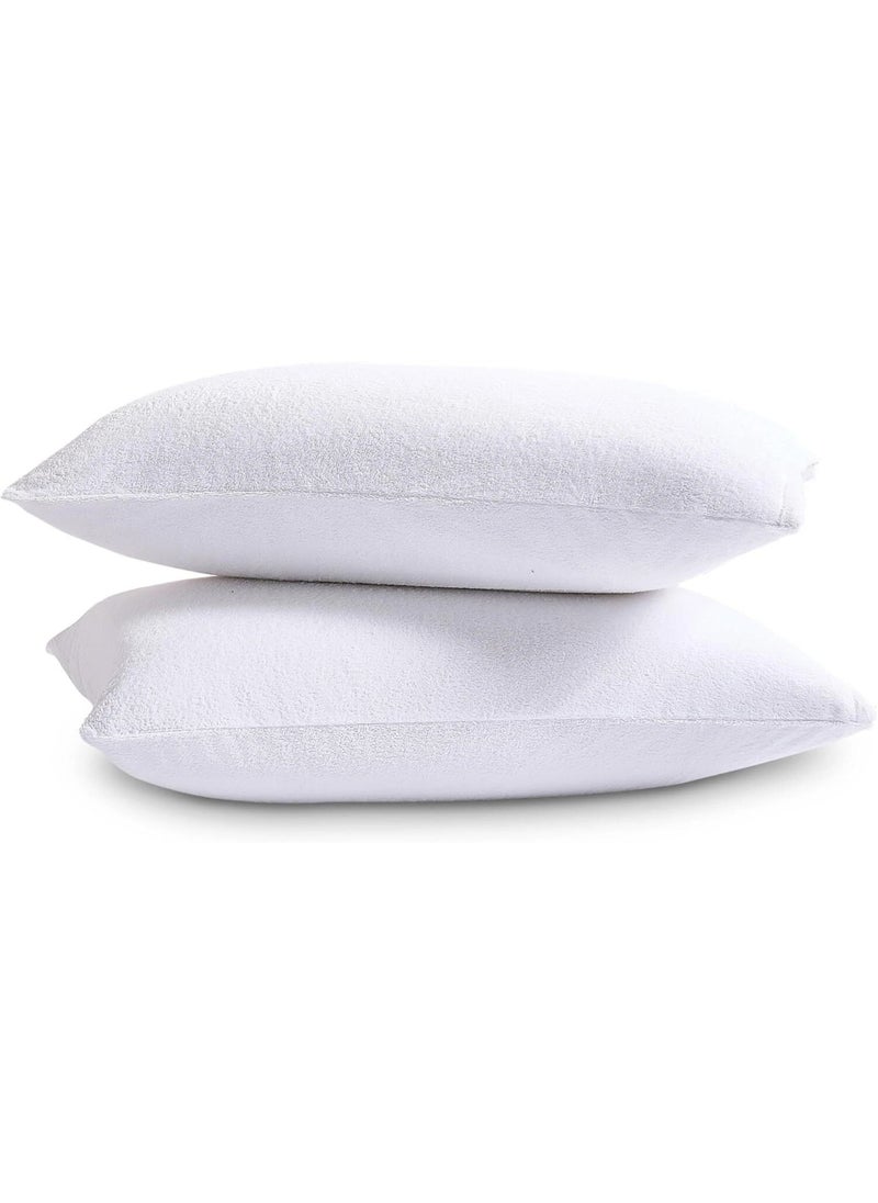 Art Comfort Waterproof Pillow Protectors – 100% Liquid Resistant – Luxury Cotton, Hypoallergenic, Breathable, Ultra Soft – Ultimate Protection Against Spills, Stains, Dust Mites & Allergens  - Image 2
