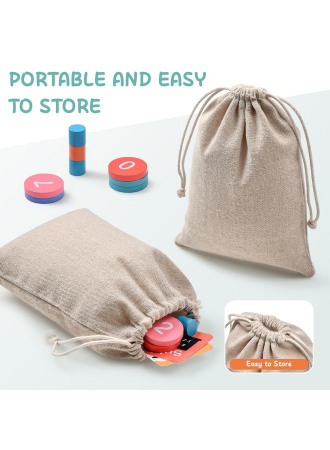 Lewo ألعاب مونتيسوري الرياضية الخشبية لوو، ألعاب الجمع والطرح من 1 إلى 20 مع إطار عشرة/بطاقات الأرقام، لوحة العد التعليمية للأطفال الصغار من 3 إلى 5 سنوات - Image 5