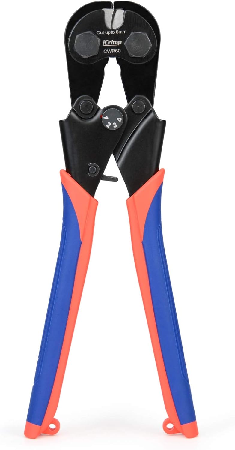 iCRIMP Wire Rope Cutter for up to 6mm Rope, Bicycle & Aircraft Cable, Copper & Piano Wire (CWR60) - Image 1