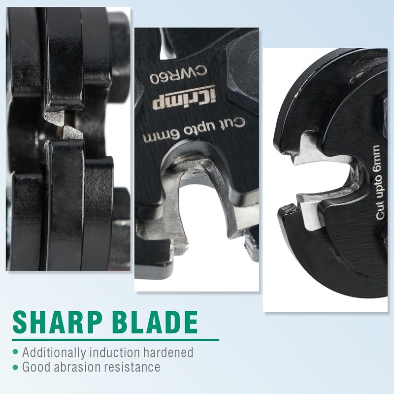 iCRIMP Wire Rope Cutter for up to 6mm Rope, Bicycle & Aircraft Cable, Copper & Piano Wire (CWR60) - Image 3