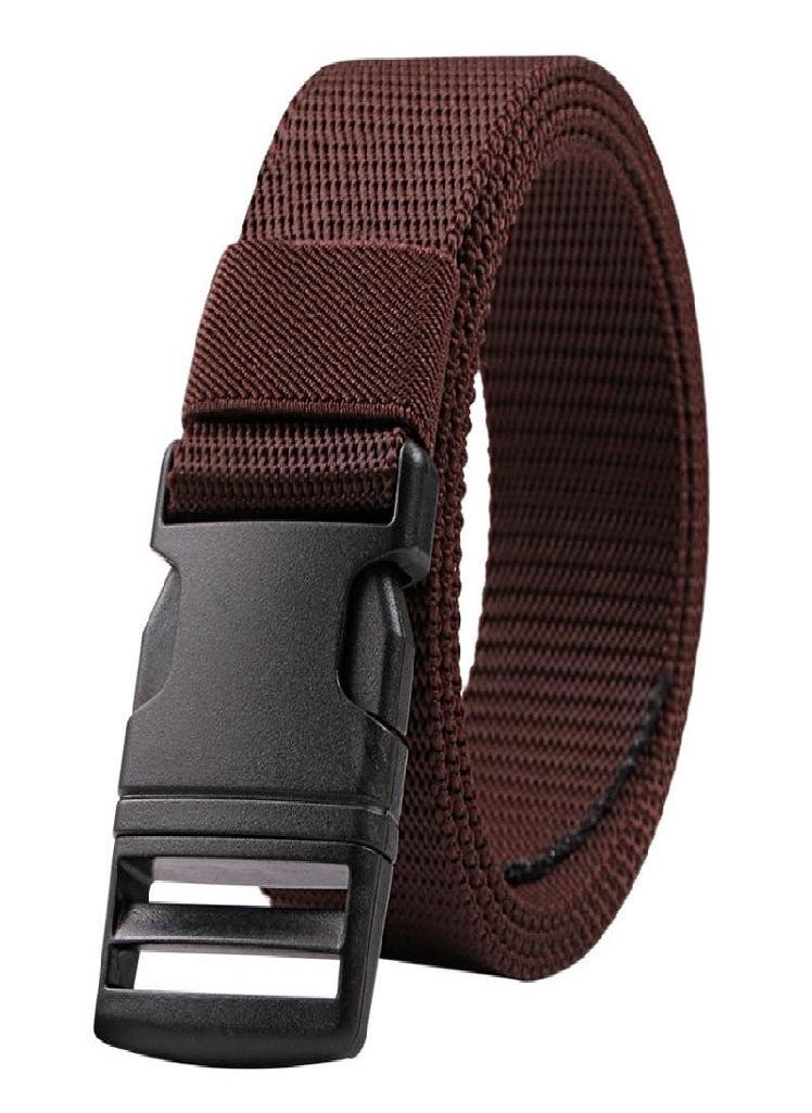 Eckek - Tactical Nylon Belt For Man Outdoor Multi Functional Canvas Plastic Buckle Waistband High Quality Trouser Men Belt Brown DT043 - Image 1