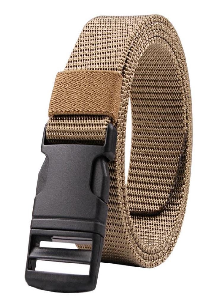 Eckek - Tactical Nylon Belt For Man Outdoor Multi Functional Canvas Plastic Buckle Waistband High Quality Trouser Men Belt Brown DT043 - Image 1