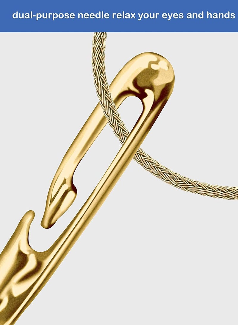 SYOSI إبر الخياطة، 24 قطعة من إبر الخياطة اليدوية، دبابيس خياطة جانبية سهلة من الفولاذ المقاوم للصدأ في 3 أحجام، للخياطة والإصلاح والتطريز - Image 3